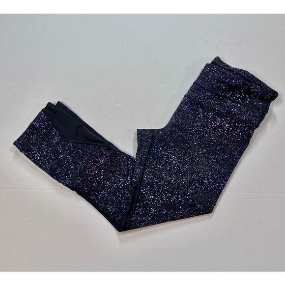 Lululemon Inspire Crop II Size 4 Crystalline Black Full On Luxtreme Mesh W6AMNS - Picture 10 of 12